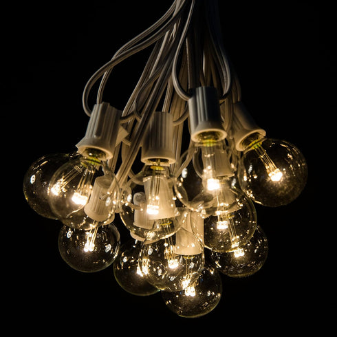 G40 0.6 Bulbs (G40 3 10 Hometown Evolution, Inc. LED Warm White Outdoor Patio String Lights with Watt LED Diode - White