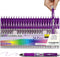 THINK2MASTER Retractable Gel Pens, 24 Pens - Purple Ink, Fine Point (0.5mm) Rollerball Pens with Comfort Grip