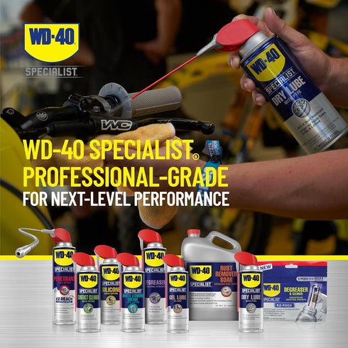 WD-40 10 Oz., Pack Specialist Dry Lube with Smart Straw, Lubricant for Corrosion Protection on Table Saws, Drills