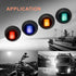 APIELE Waterproof Round Rocker Toggle Switch 2 Position DC 12V 20A ON-Off with LED Light SPST, 4Pcs KCD1-8-101NW (Four