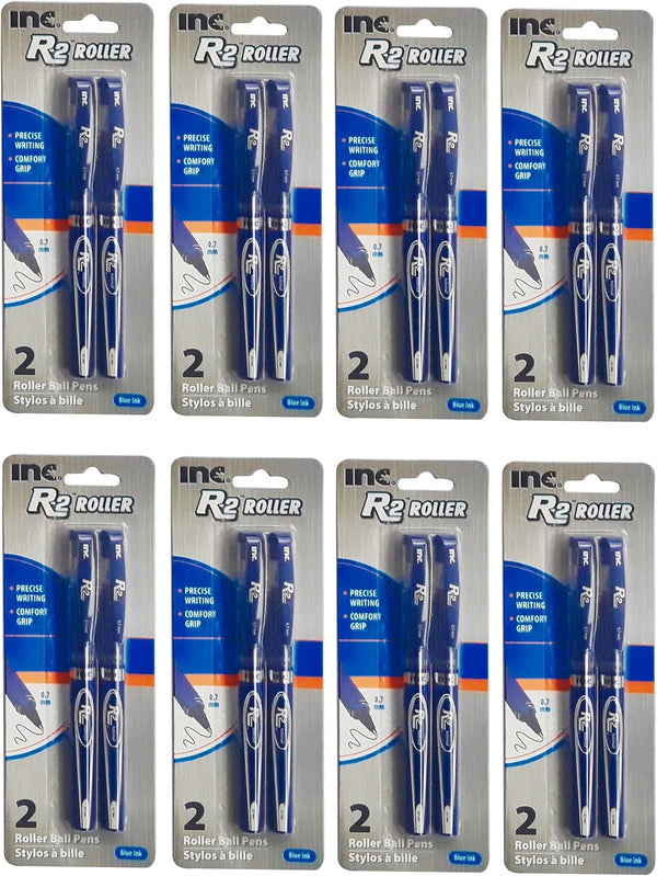 R-2 Roller Ball Pens by Inc., Blue, 8 Packs of 2 (16 ct.)