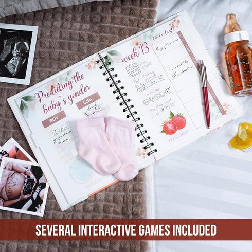 Giftellino First Time Moms Pregnancy Journal - Keepsake Pregnancy Memory Book for Expecting Mothers - Pregnancy Baby