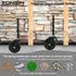 4" Heavy Duty Spring Loaded Gate Caster Wheel with Side Brake, Drag Gate Wheels with 360° Swivel, 330 Lbs Capacity,