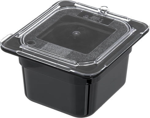 Carlisle FoodService Products Clear Polycarbonate 1/6 Size Universal Flat Food Pan Lid for Catering and Buffets