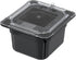 Carlisle FoodService Products Clear Polycarbonate 1/6 Size Universal Flat Food Pan Lid for Catering and Buffets