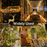 196FT 600 8 LED Christmas Lights Outdoor Waterproof, Timer & Memory Function, Modes Warm White String Lights Plug