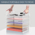Supeasy 5 Trays Paper Organizer with Handle, Mesh Desk File Organizer, White Paper Sorter for Office, Home, or School