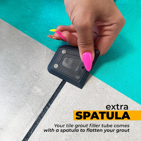 PentaUSA Tile Grout Repair Kit, Black Grout Filler, Fast Drying Formula with Grout Float (Black, 8.8oz / 250gr)