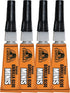 Gorilla Minis, Original Waterproof Polyurethane Glue, Four 3 gram Tubes, Brown (Pack of 2)