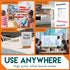 Davik Multi-Purpose Whiteboard Sticker, Customizable Peel and Stick Dry Erase Board for Wall Art