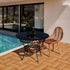 12" 12" 27 (4-Slat Acacia Wood Deck Tiles, x Interlocking Outdoor Flooring for Patio, Balcony, Backyard & Garden