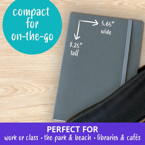 Papercode Lined Journal Notebooks (2 Pack) - Luxury Journals for Writing, 130 Pages, Soft Cover, Gray