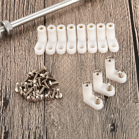 Mudder 50 PCB Board Mounting Feet, L Shape Insulated PCB Spacer with Screws for Arcade Gaming Board