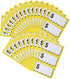 Sunburst Systems 7071 Large Item Pricing Stickers, 75 Count, 4" x 2.25", Yellow and White
