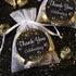 Black and Gold 40th Birthday Thank You Stickers, 1.75 in, 40 Labels