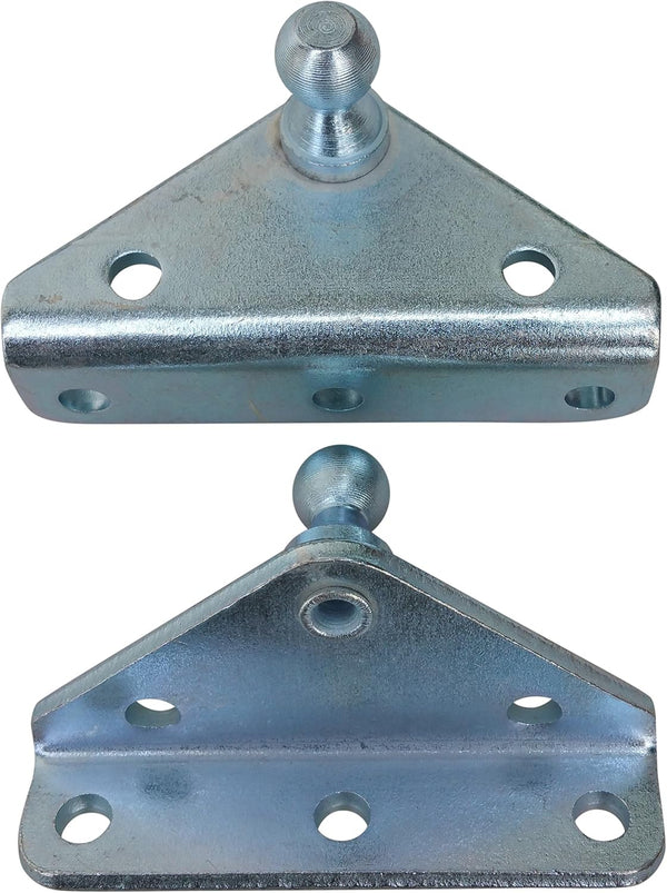 Angled Lift Support Bracket Outside Mount, Zinc Plated 10 Gauge Steel, Gas Shock Mounting