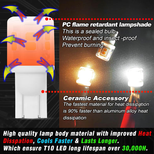 Low Voltage T5 T10 LED Bulbs, 2 Watt Equivalent, 11W 18W Warm White 2700K, 300 Lumen, 10 Pack for Outdoor Lighting