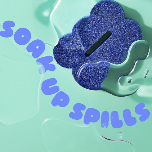 1 Brite by Scotch-Brite Scrub & Wipe with Drain + Dry Stand, Kitchen Sponge for Washing Dishes, Scrub Sponge