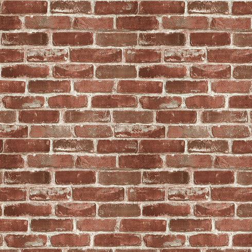 Red Brick Wallpaper, Self-Adhesive Peel and Stick Waterproof Removable for Home Decoration and Furniture Renovation.