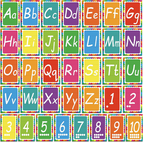 YIYDONG 36 Set, Set Alphabet Bulletin Board Alpethabet Line ABC Number Poster Classroom Decorating Preschool English