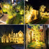 2W 9.8ft IP65 2-IN-1 T-SUNUS Christmas Solar Landscape Spotlights Warm White, Garden Spot Lights Outdoor Cable