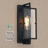 1-Light E26 Bathroom Light Fixture, Matte Black Vanity Lights Wall Sconce with Clear Glass Shade, Indoor Wall Lamp