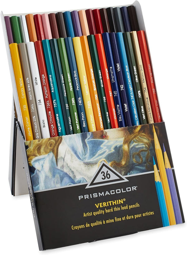 Prismacolor Premier Verithin Colored Pencils, Adult Coloring, 36 Pack