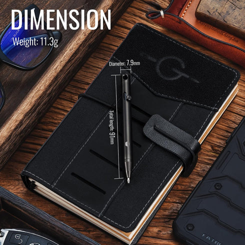 KeyUnity KP00 Titanium Alloy Bolt Action Pen with Bonus Refills, Retractable Pocket Ball-point Pen for Everyday Use
