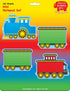 SHAPES ETC. Train Mini Notepad Set, 3" x 3", 3 designs, 4