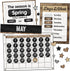 Schoolgirl Style Industrial Chic 95-Piece Calendar Bulletin Board Set, Rustic Farmhouse Monthly Calendar