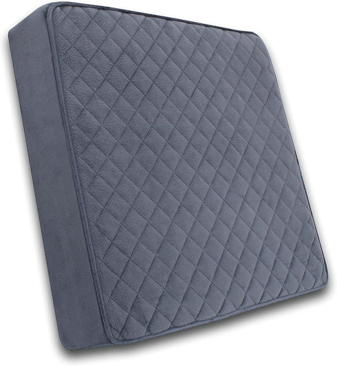 COMFORTANZA 20x20x3 Medium-Soft Memory Foam Recliner Chair Seat Cushion for Long Sitting - Armchair Pad with Washable