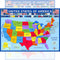 United States Map with State Flags Poster - Laminated 14x19.5 in. Educational USA Map for Kids, Classroom Decorations
