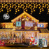 Ollny Icicle Lights for Outside 720LED 60FT, Warm White Christmas Lights with