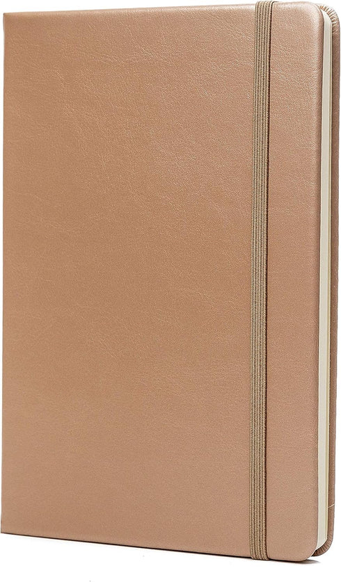 Classic Dotted Grid Bullet Notebook Journal Dot Hard Cover A5 Premium 80gsm Thick Acid-Free Paper with Fine Inner Pocket Faux Leather Office School Supplies 144 Pages Designed in Florence by Guissi