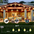 60FT 15+2 Bulbs BLIATLUS Solar String Lights Outdoor Waterproof with Remote Control Solar Patio Lights shatterproof LED