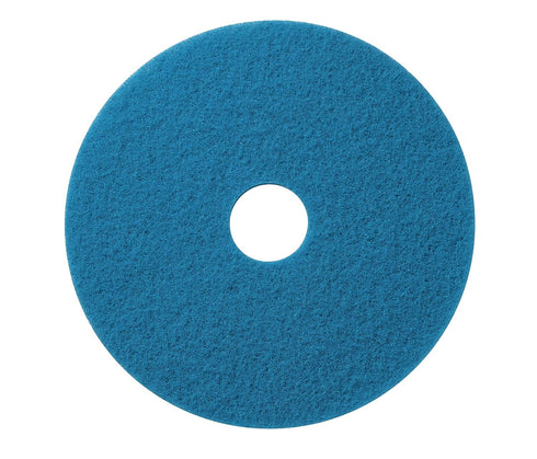 Americo Blue Cleaner Floor Pad, 10" Diameter, 3.25" Center Hole, 5 Pads/Case,