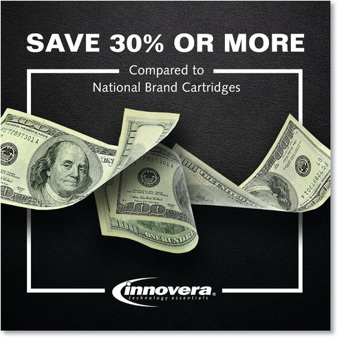 Innovera Remanufactured Black High-Yield Ink, Replacement for 63XL (F6U64AN), 480 Page-Yield
