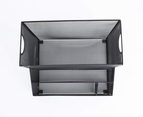 Mind Reader Vertical File Storage Organizer, Letter Size, Metal Mesh, Black, 12.15" L x 9.5" W x 9.5" H, Office