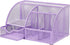 Exerz Light Purple Desk Organizer, Office Supplies with Drawer for Home Workspace and Desktop Storage