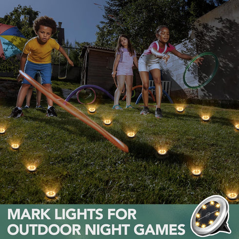 10 Pack SOLPEX Mini Solar Ground Lights, Solar Lights Outdoor Waterproof, Pathway Lights Solar Powered, Solar Garden
