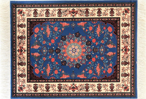 Inusitus 4-Pack Oriental Rug Mouse Pads Mini Carpet Style Mousepads with Fringe, Non-Slip Rubber Base, Aesthetic Desk