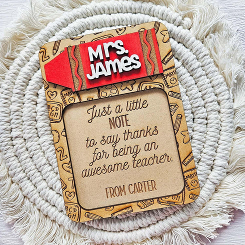 Personalized Name Sticky Note Holder | Teacher Appreciation Week Personalized Gifts for Teacher | Back to School, End