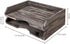 MyGift Set of 2 Torched Wood Stacking Desk Paper Tray, Stackable Document File Folder and Mail Holder Organizer