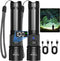TrixHub Rechargeable Flashlights 2 Pack, Super Bright High Lumens Flash Light, 5
