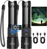 TrixHub Rechargeable Flashlights 2 Pack, Super Bright High Lumens Flash Light, 5