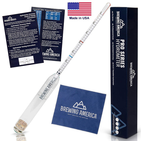 USA Made Maple Syrup Hydrometer Density Meter, Sugar and Moisture Content Measurement, BRIX & Baume Scales