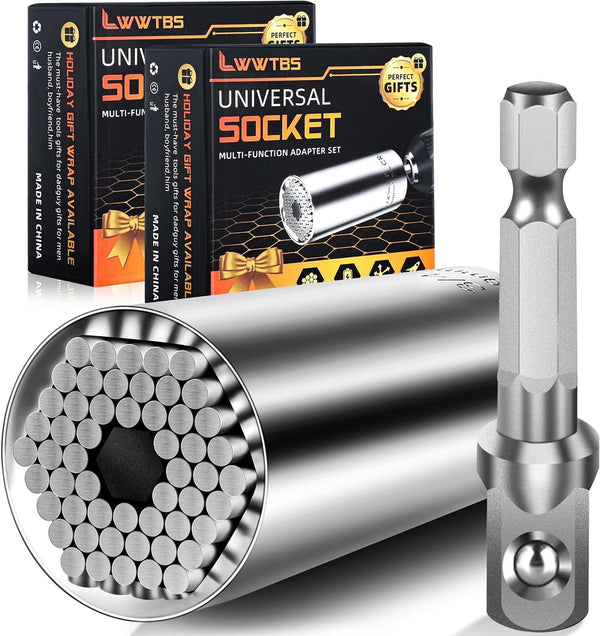 Super Universal Socket Tools, Gifts for Men Dad Husband, Universal Socket Power Drill Adapter, Cool Gadgets for