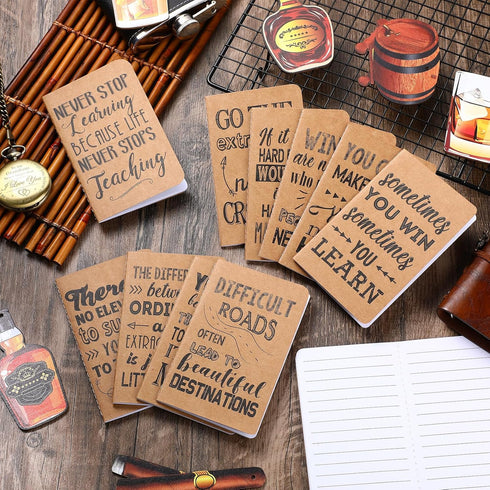 Outus Mini Inspirational Notepads, Motivational Notebook, Small Pocket Journal, 12 Styles, 48 Pieces for School Office