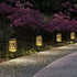 6 Pack 30 GIGALUMI Hanging Mason Jar Solar Lights, Led Hanging Solar Lanterns Outdoor Waterproof, Hangers and Jars