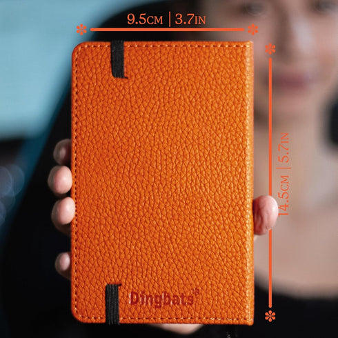 Dingbats* Wildlife A6 Lined Pocket Notebook, PU Leather Hardcover, Small Writing Journal for Work, Travel